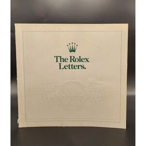 Vintage Rolex Letters Booklet 1986 1980s Extremely Rare Collection!